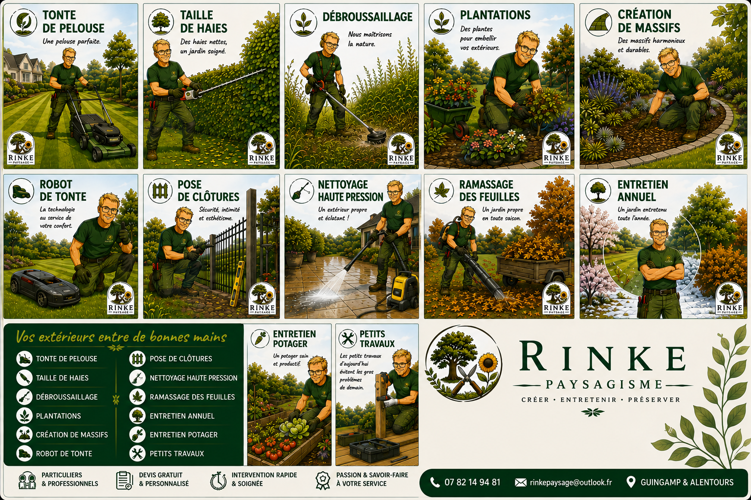 Présentation des prestations Rinke Paysage